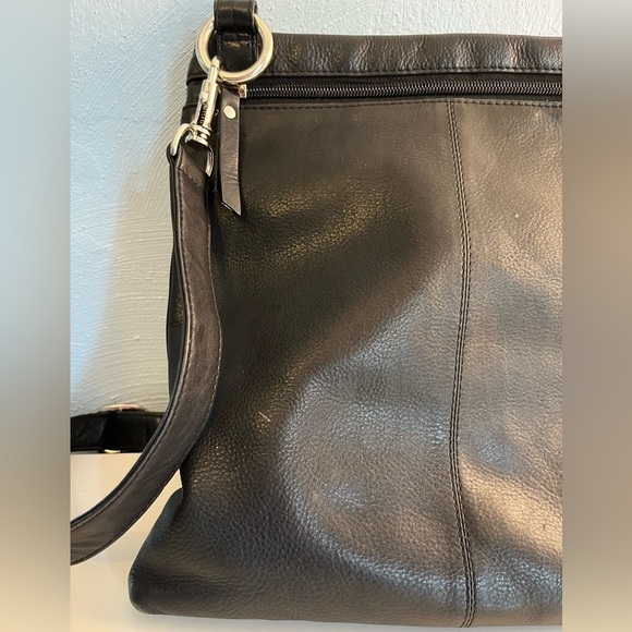 ili New York Black Genuine Leather Crossbody Bag Streetwear - Picture 14 of 16